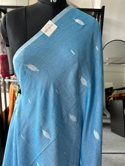 BLUE MUL JAMDANI SAREE