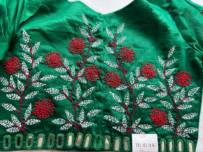Green Embroidered blouse