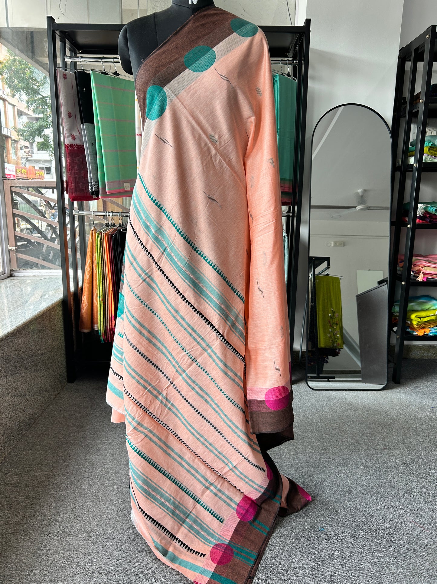 ORANGE DHANIAKHALI SAREE