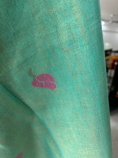 GREEN TISSUE JAMDANI