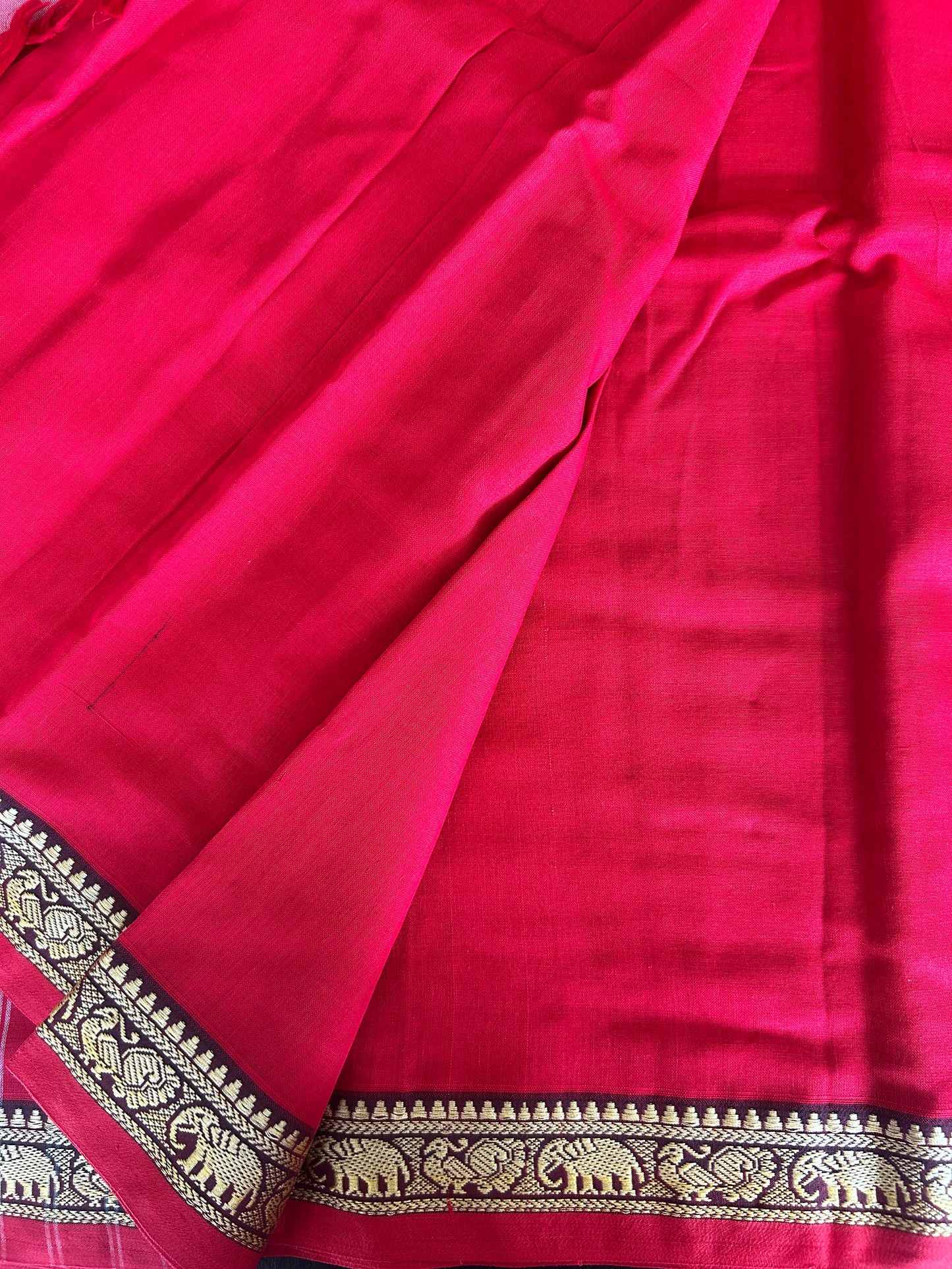 RED NARAYANPET SAREE