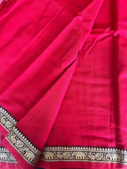 RED NARAYANPET SAREE