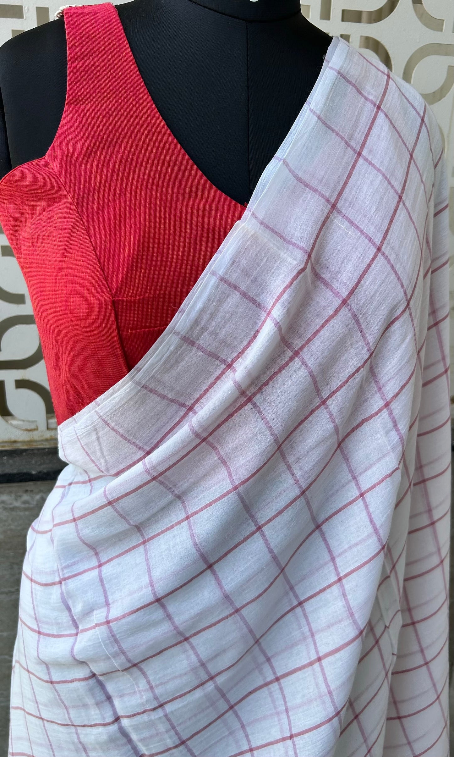 WHITE MUL SAREE