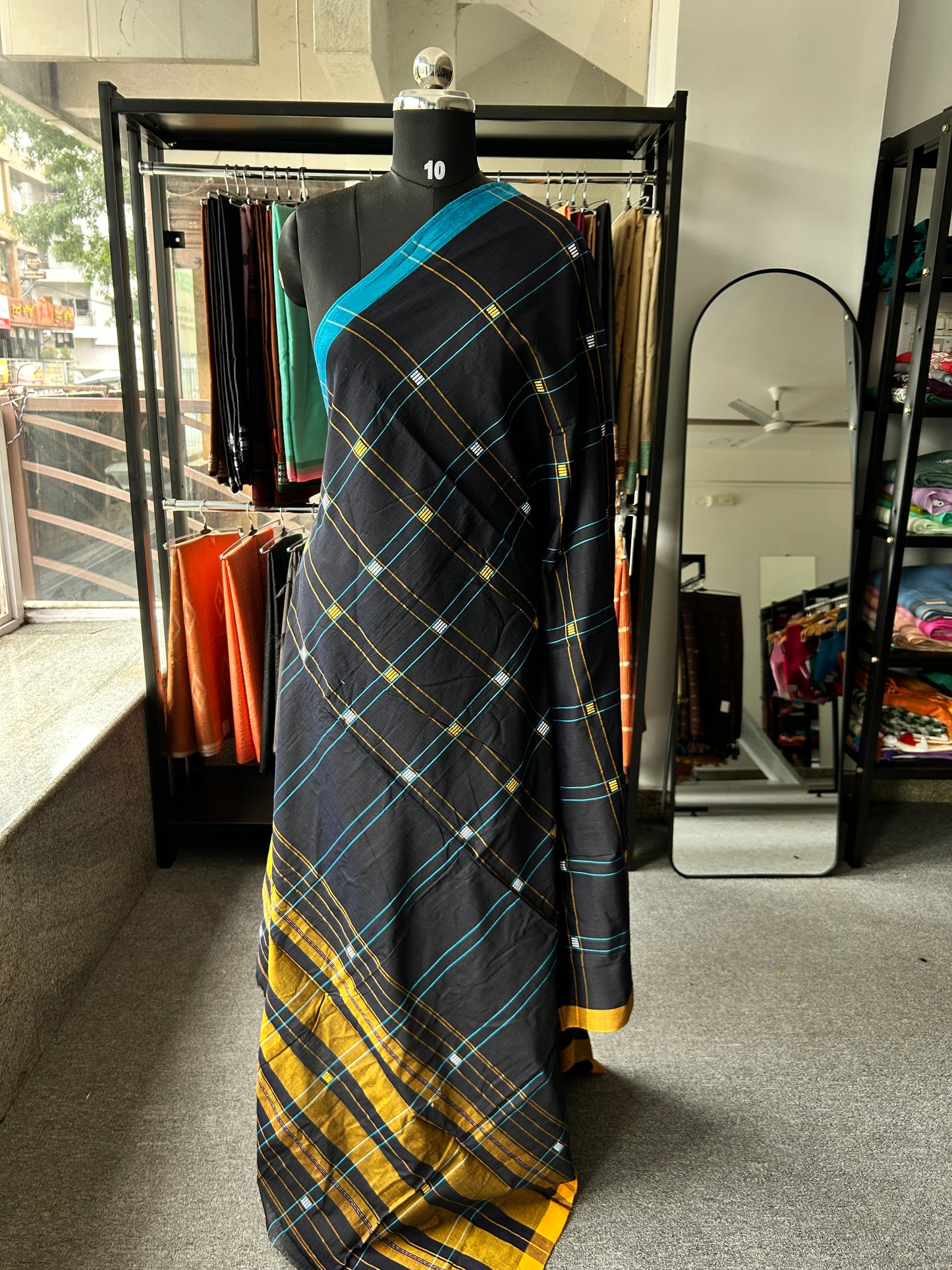 BLACK DHANIAKHALI SAREE