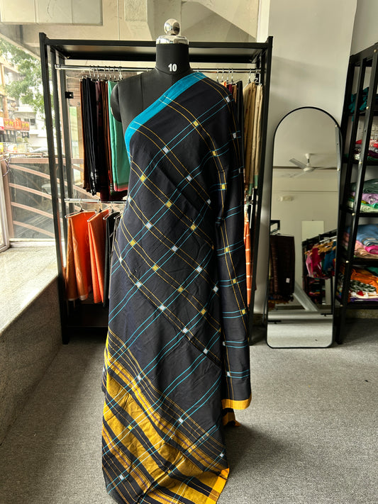 BLACK DHANIAKHALI SAREE