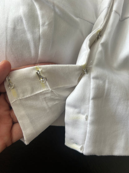 White boho embroidered blouse