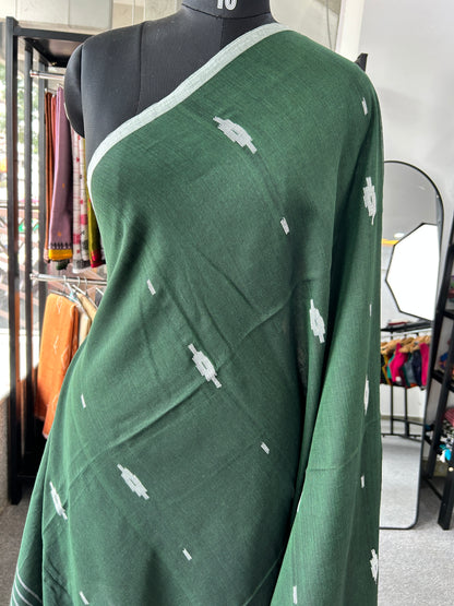 GREEN MUL JAMDANI SAREE