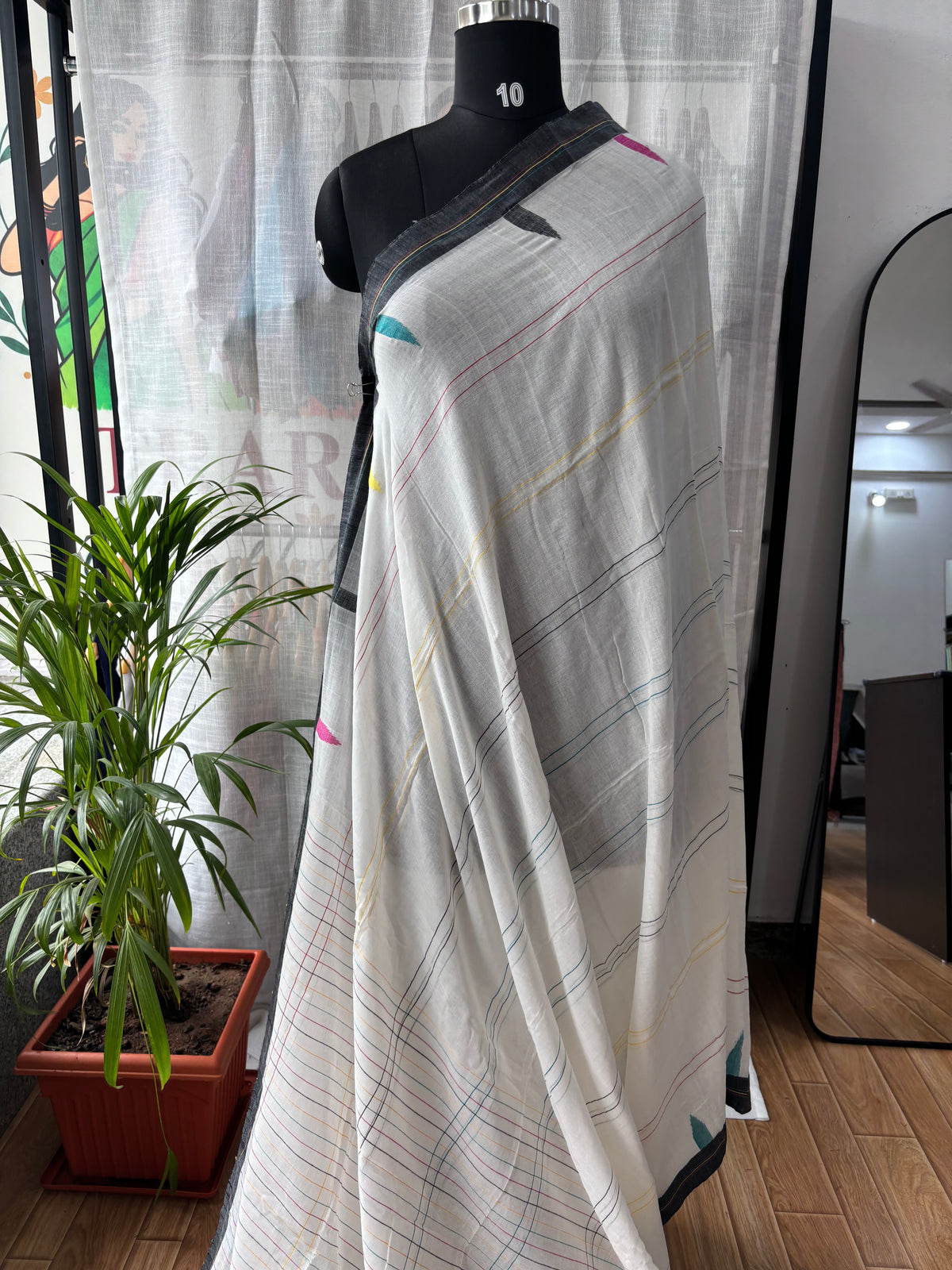 WHITE JAMDANI SAREE