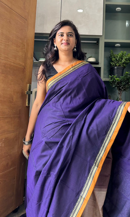 PURPLE NARAYANPET SAREE