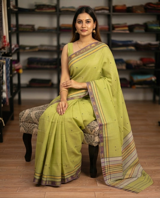 GREEN DHANIAKHALI SAREE
