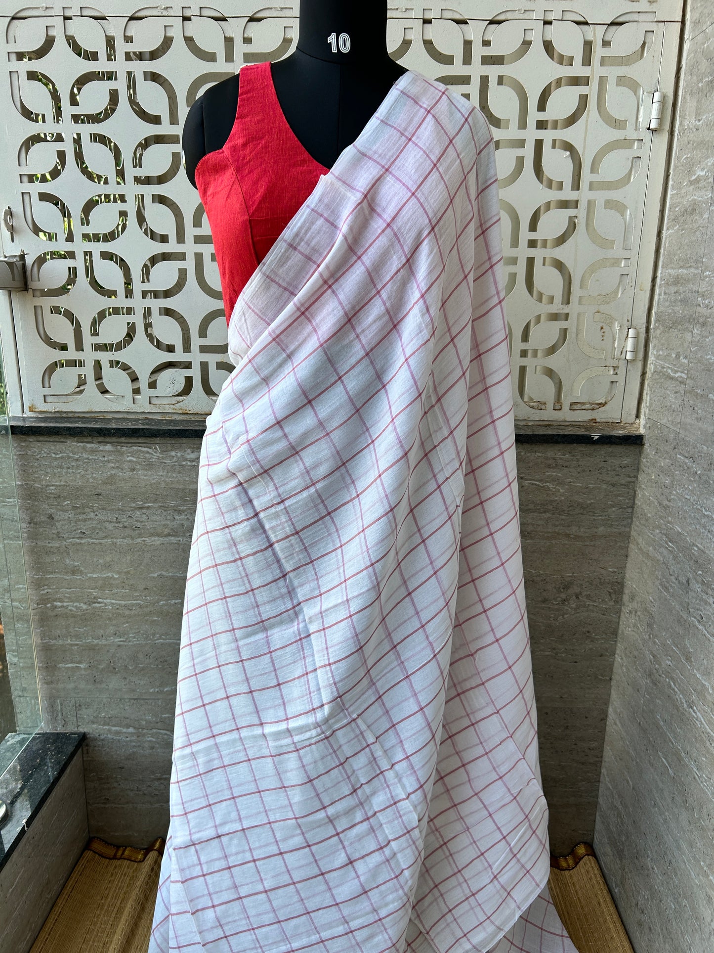 WHITE MUL SAREE