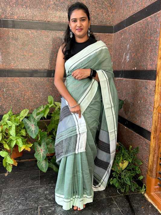 GREEN PATTEDANCHU SAREE.