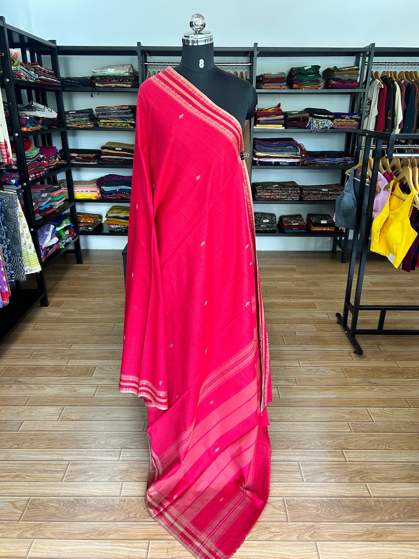 PINK DHANIAKHALI SAREE
