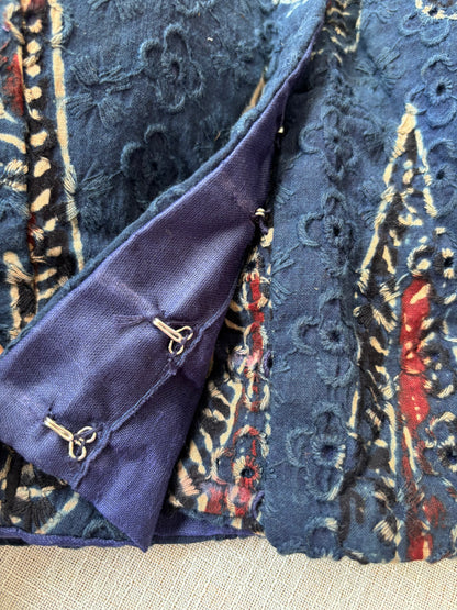 NAVY BLUE HAKOBA BLOUSE