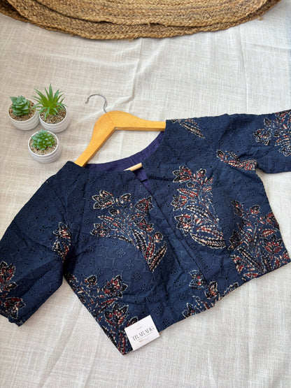 NAVY BLUE HAKOBA BLOUSE