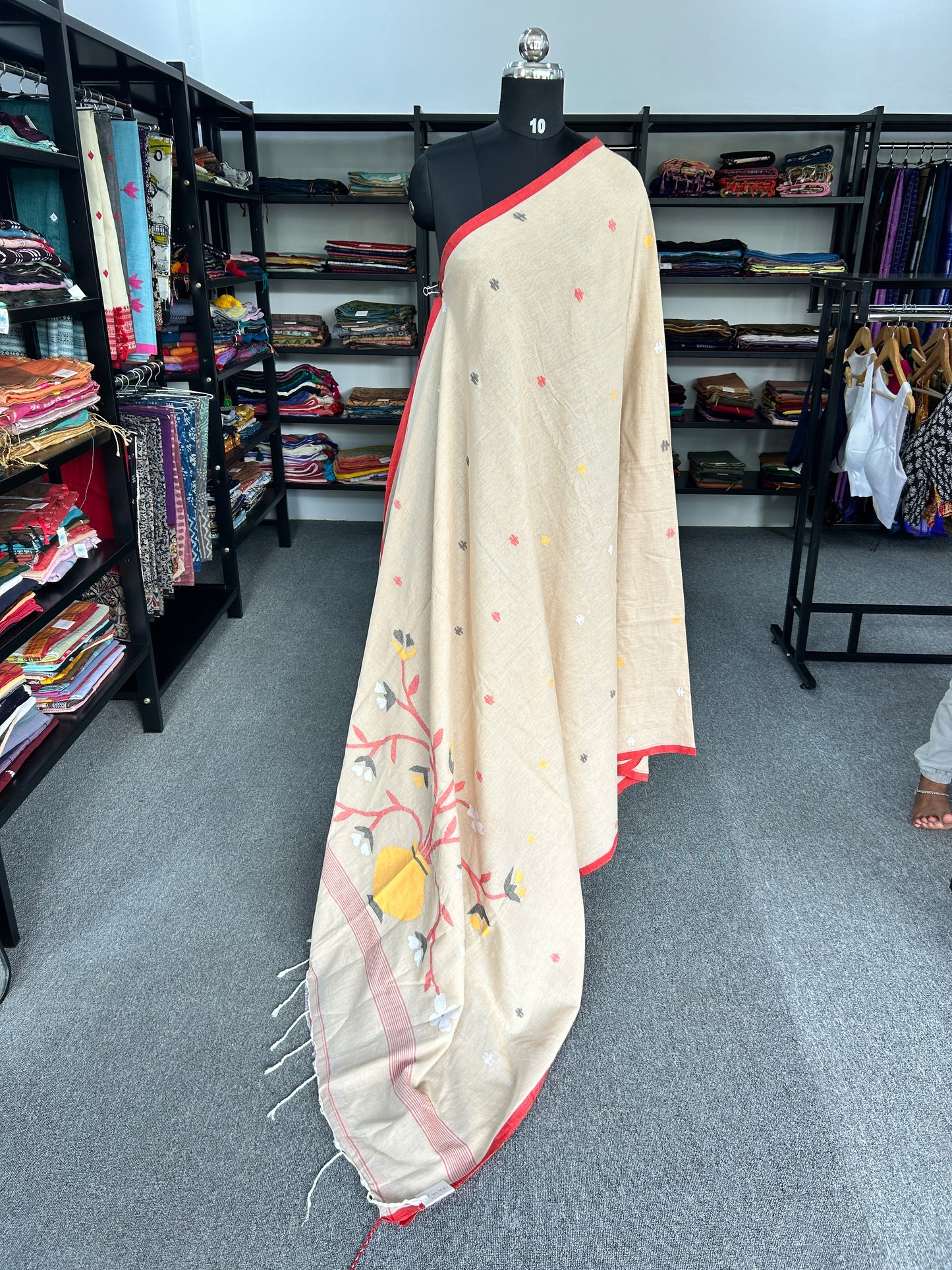 BIEGE JAMDANI SAREE