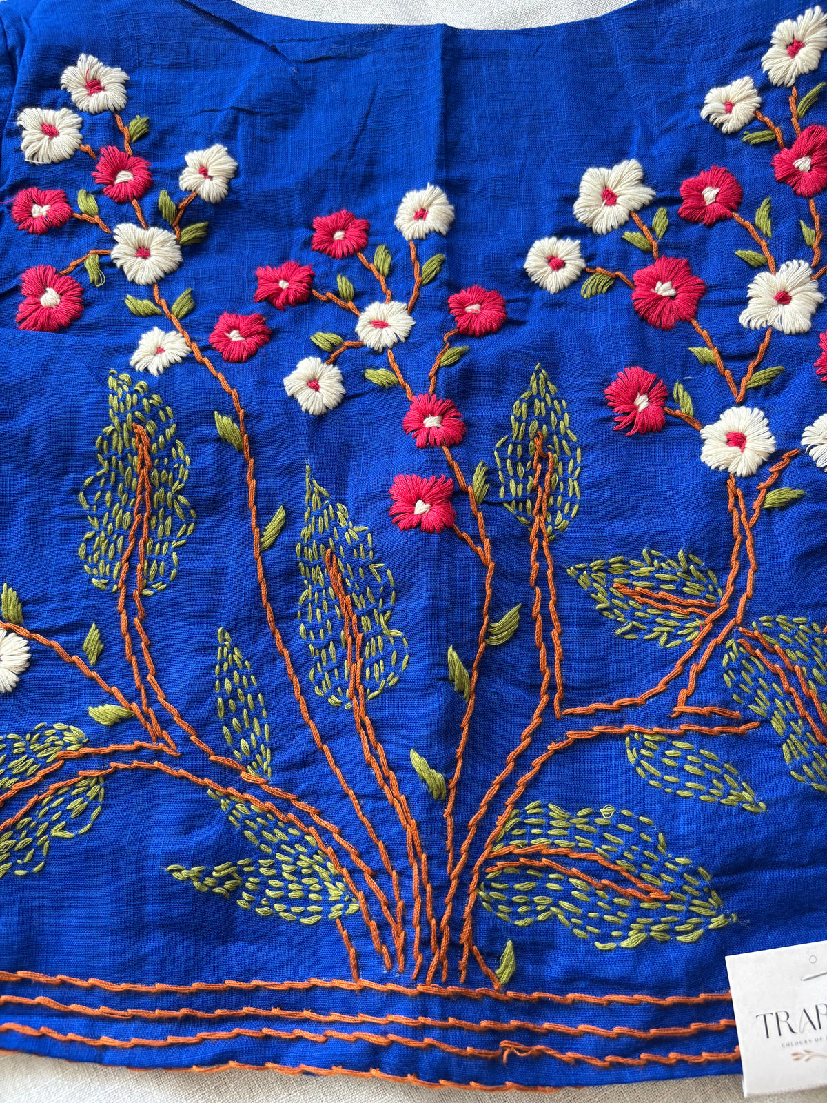 Navy blue Embroidered blouse