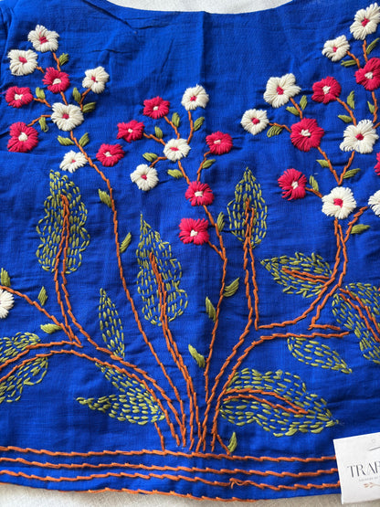 Navy blue Embroidered blouse