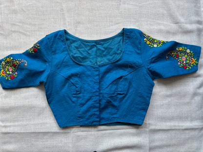 Blue Embroidered blouse