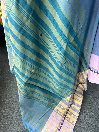 TEAL DHANIAKHALI SAREE