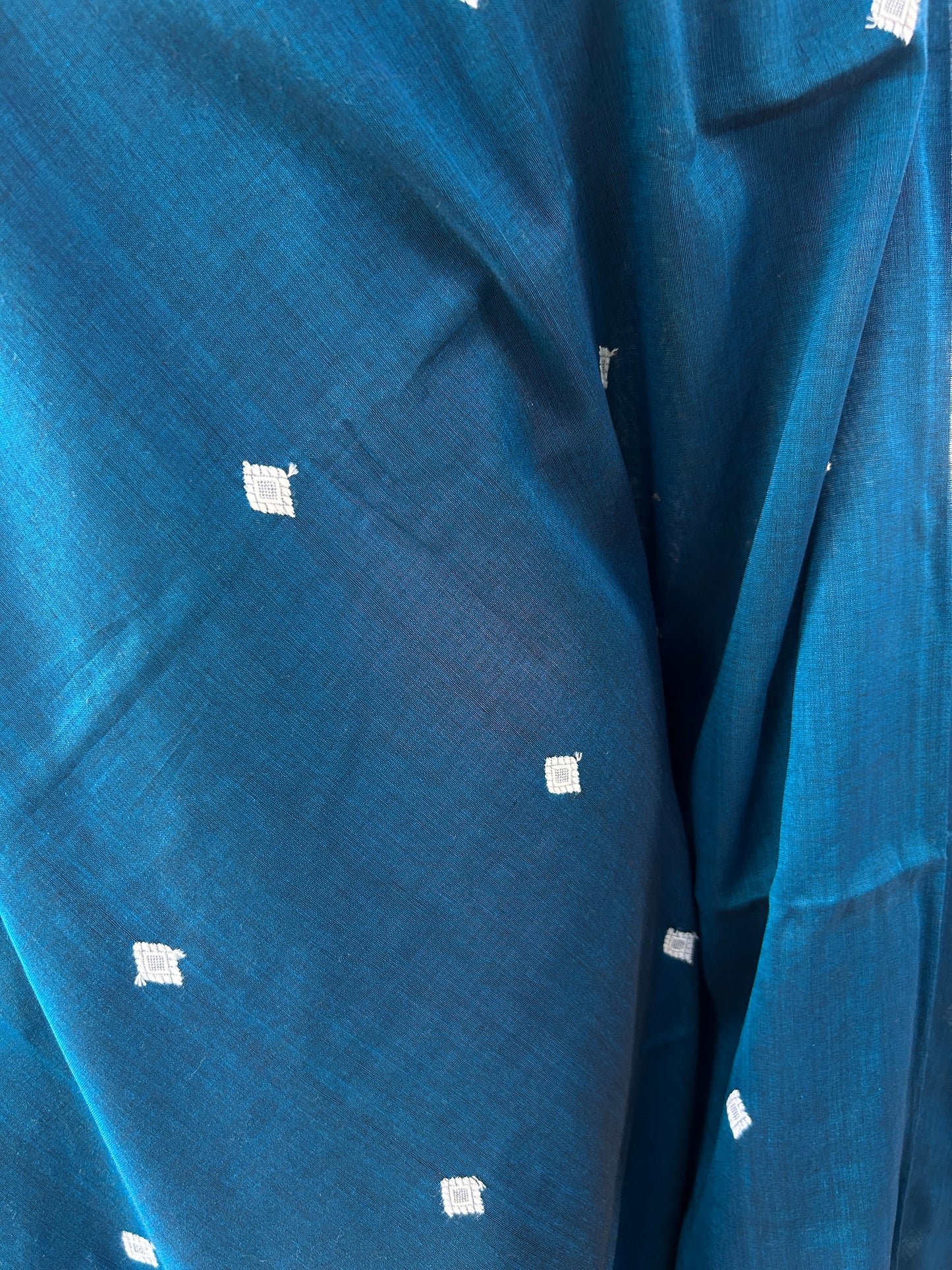 BLUE MERCERISED SAREE