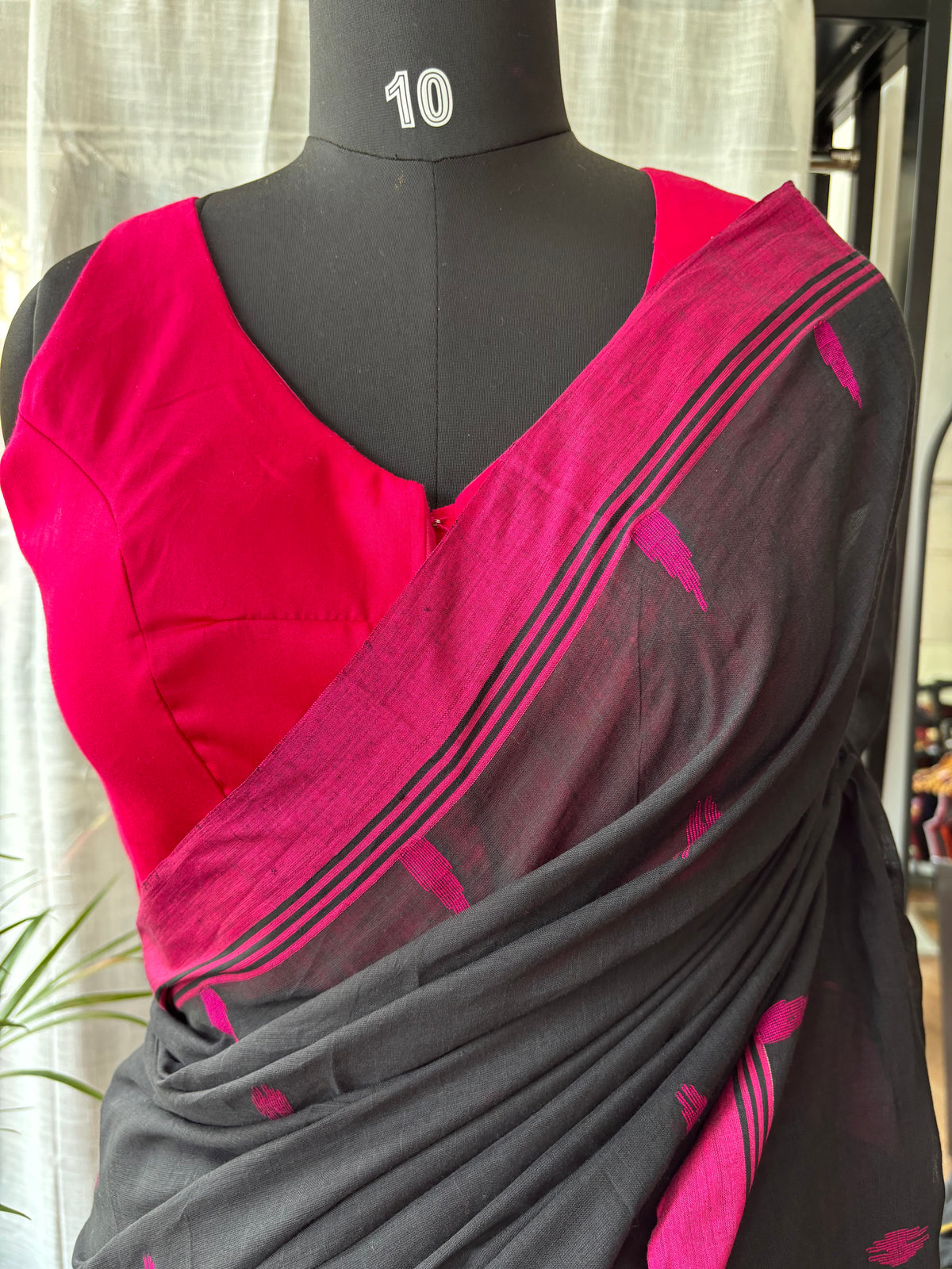 BLACK JAMDANI SAREE