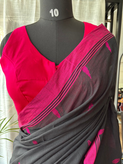 BLACK JAMDANI SAREE