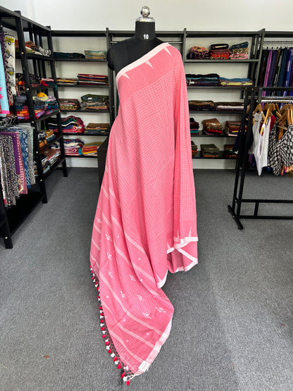 PINK JAMDANI SAREE