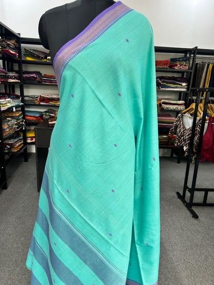 BLUE DHANIAKHALI SAREE