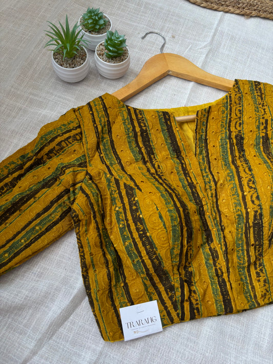 YELLOW HAKOBA BLOUSE