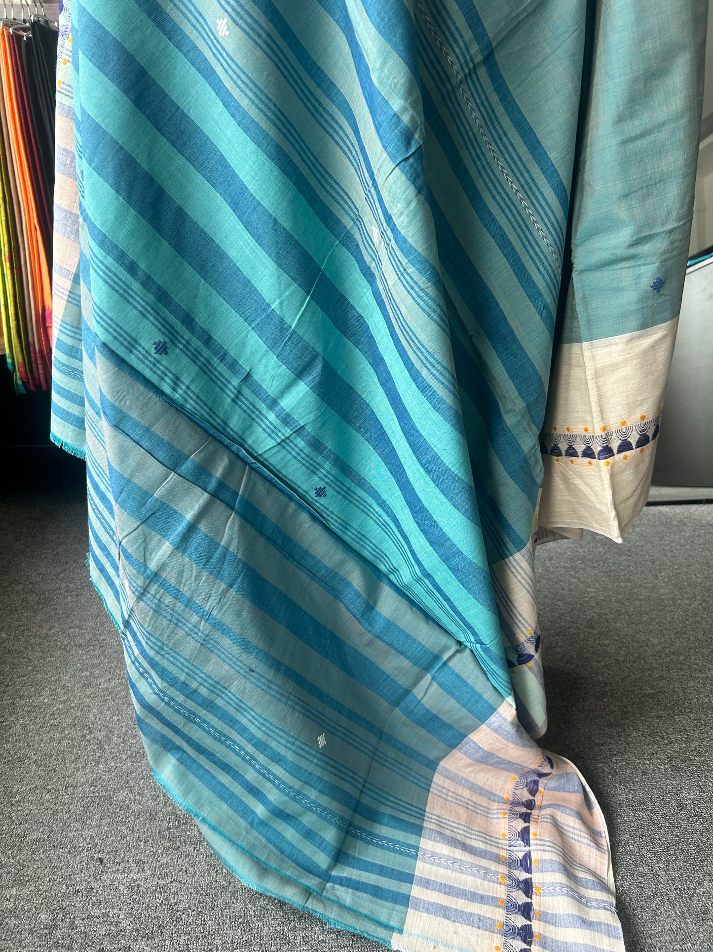 PASTEL GREEN DHANIAKHALI SAREE