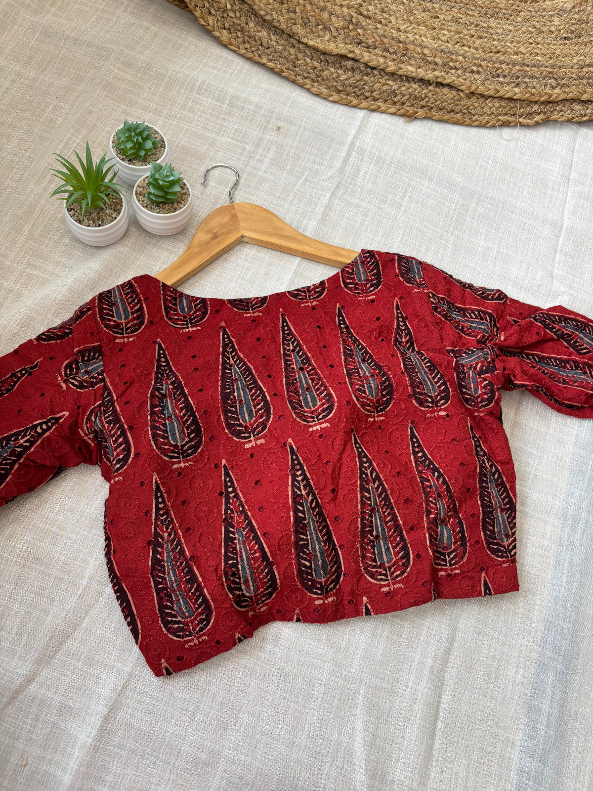 MARRON HAKOBA BLOUSE