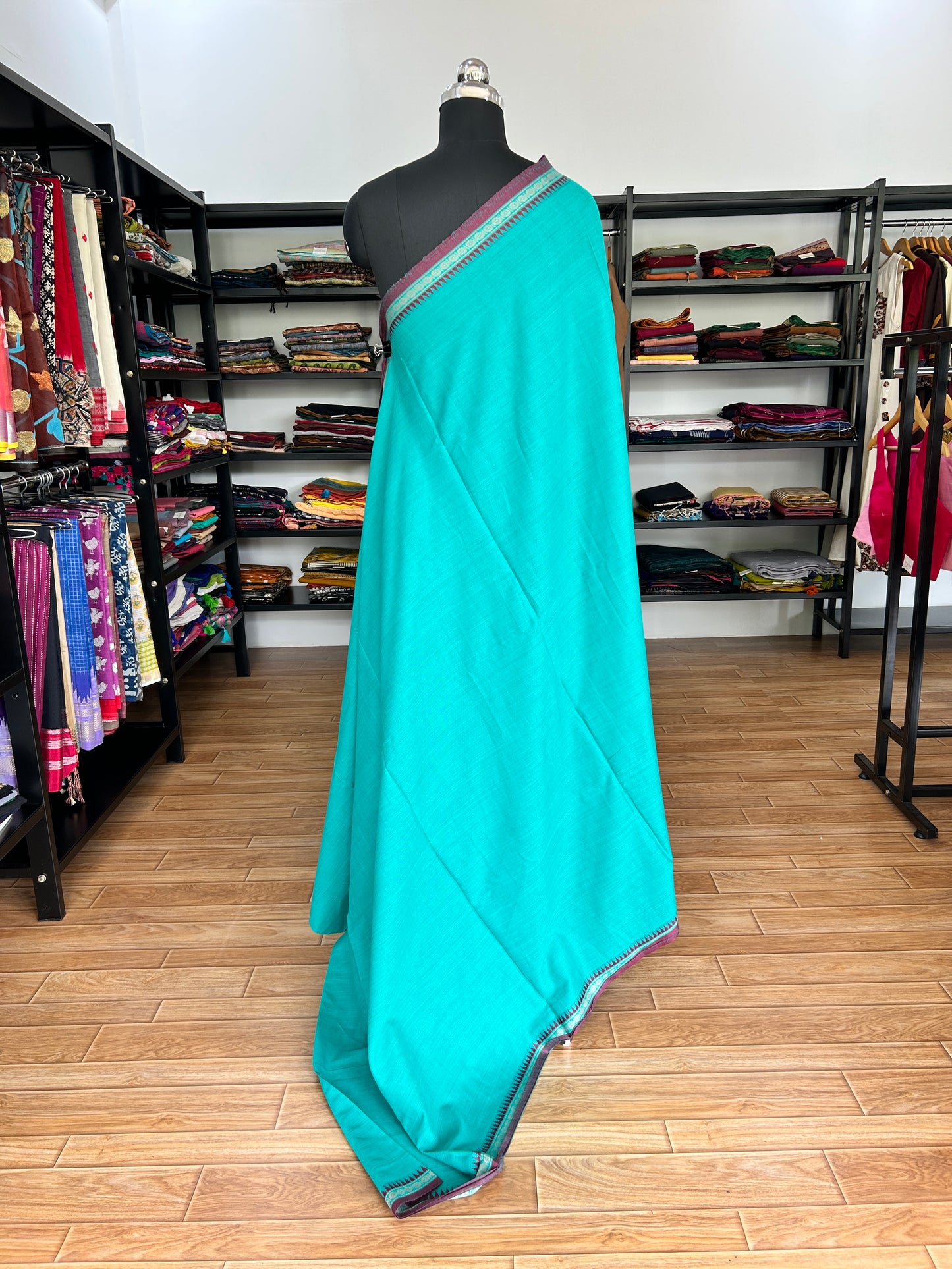 BLUE DHANIAKHALI SAREE