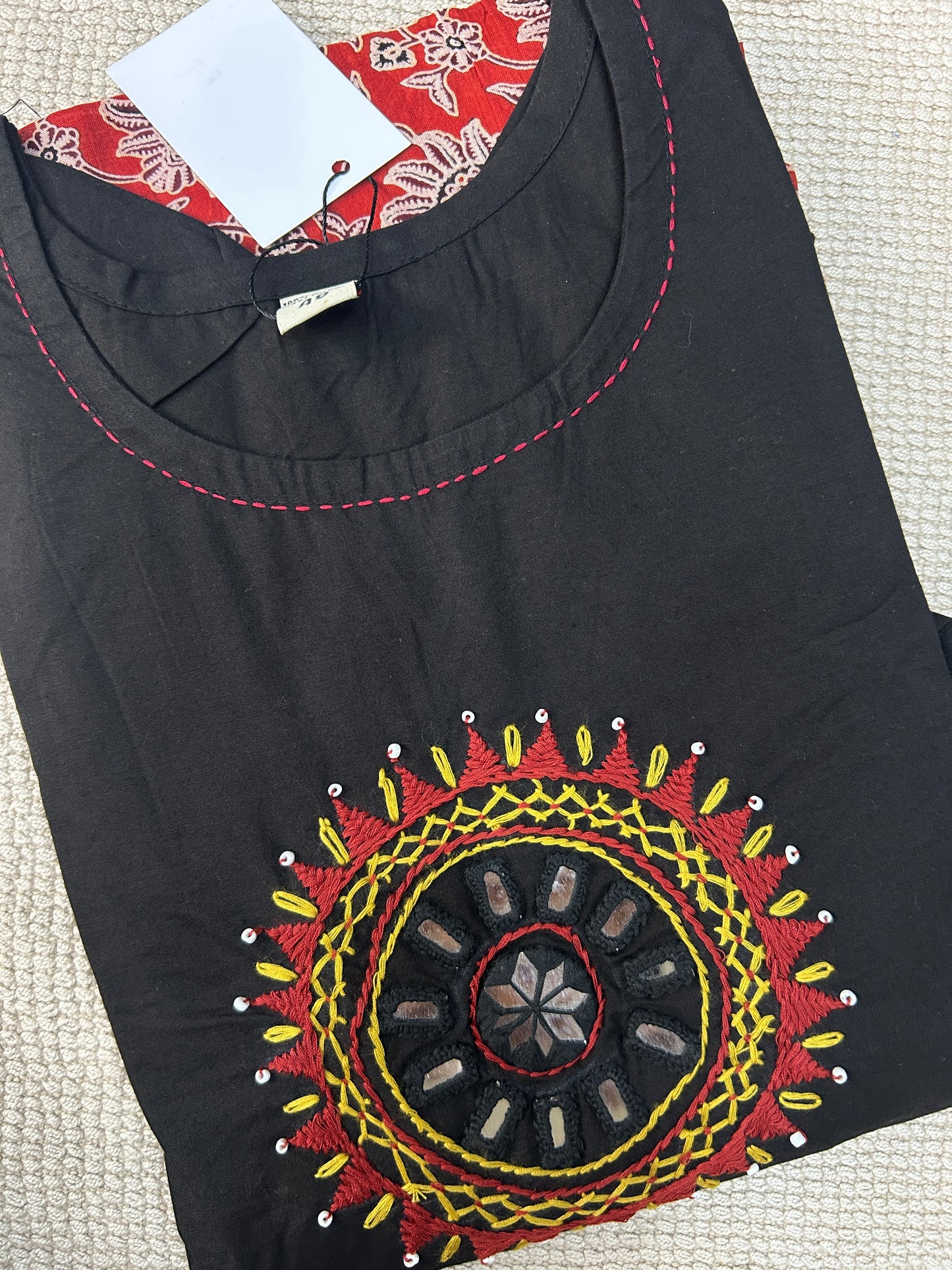BLACK GAMTHI COTTON SUIT