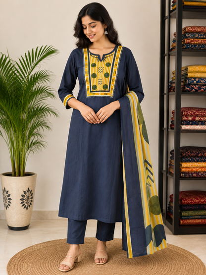 BLUE COTTON SUIT