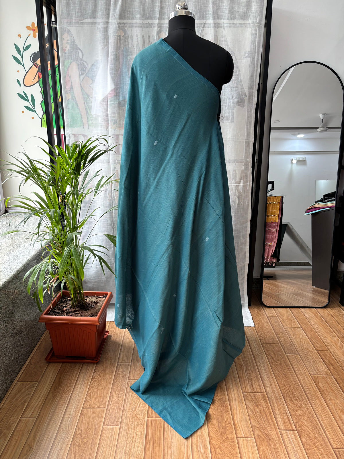 BLUE JAMDANI SAREE