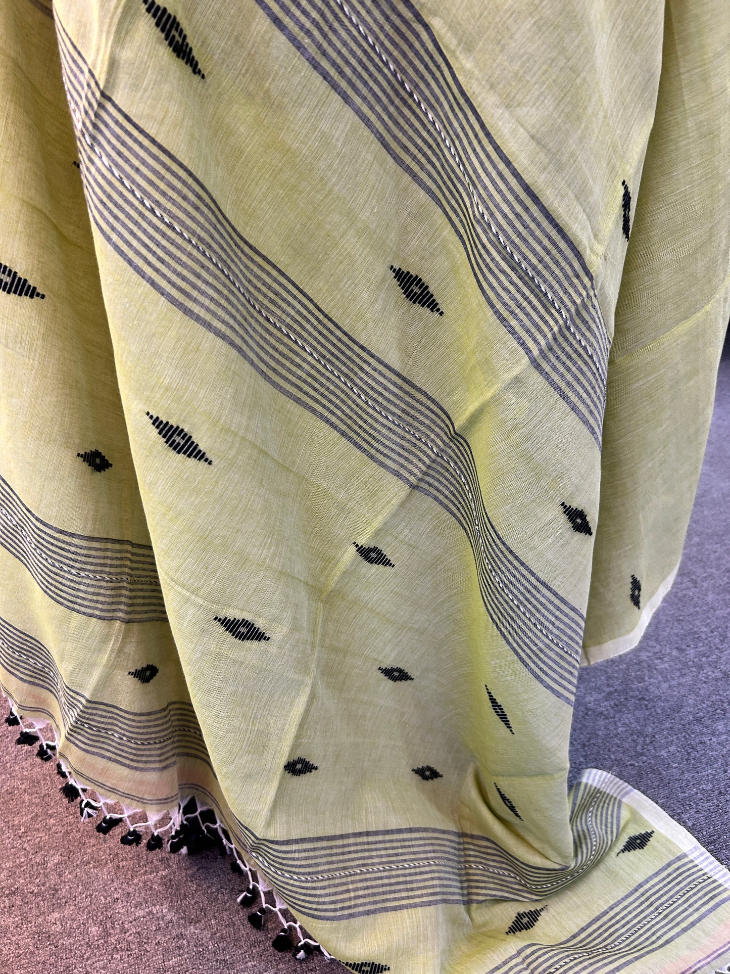 GREEN MUL JAMDANI SAREE