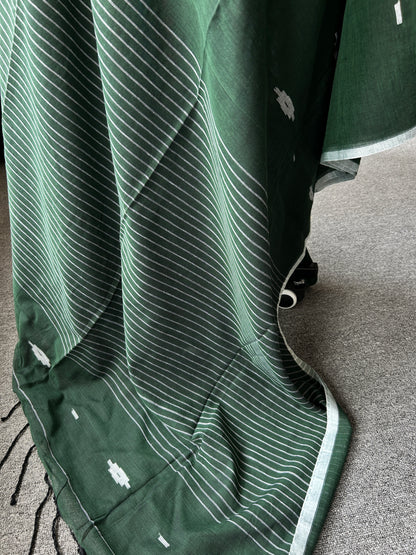 GREEN MUL JAMDANI SAREE