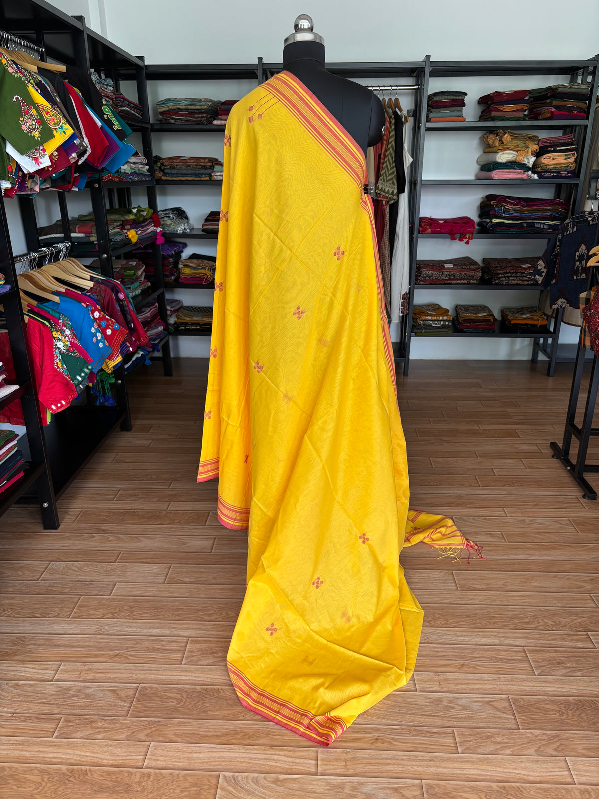 YELLOW BHUJODI SAREE