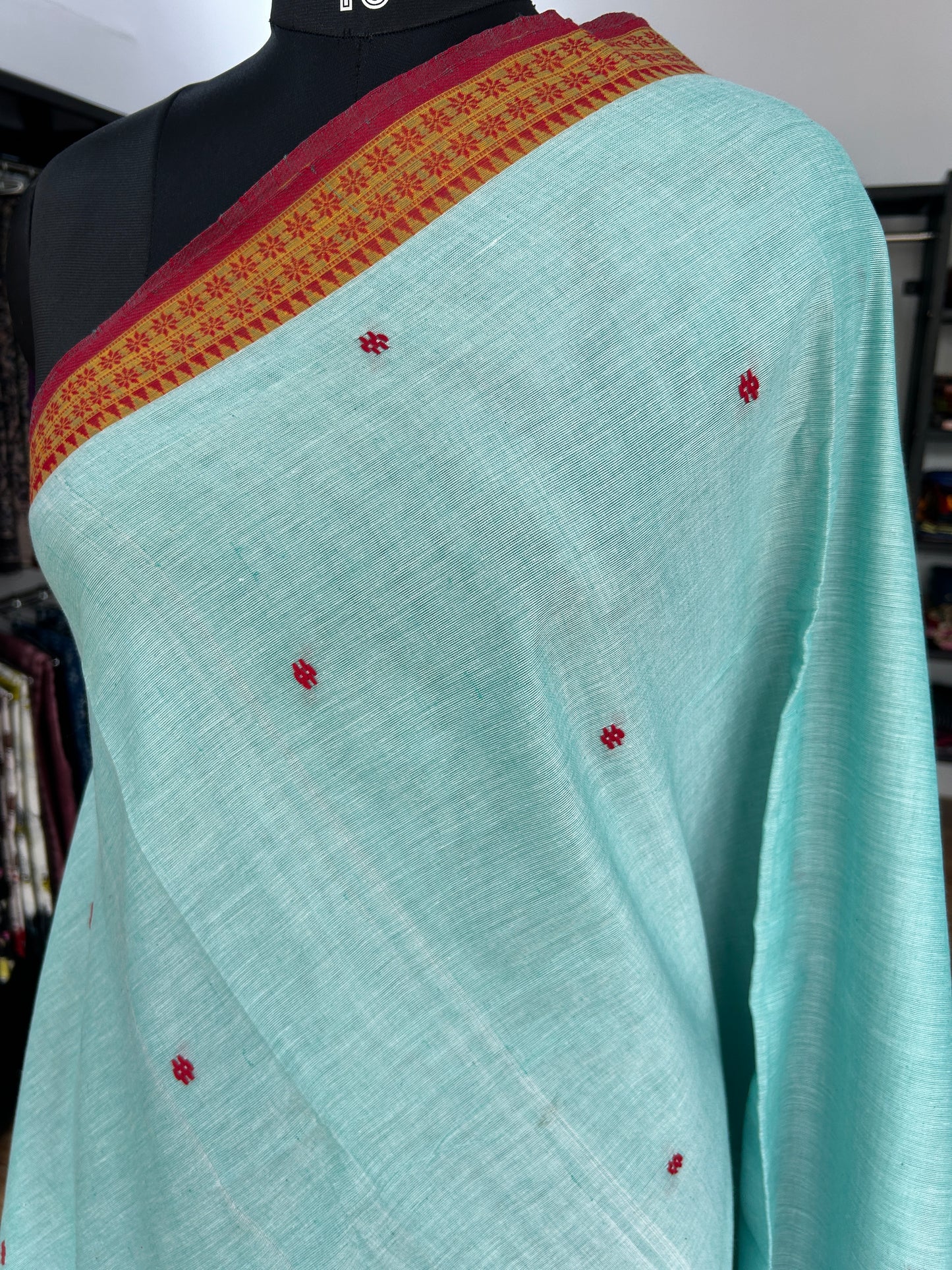 BLUE DHANIAKHALI SAREE