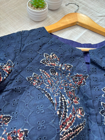 NAVY BLUE HAKOBA BLOUSE