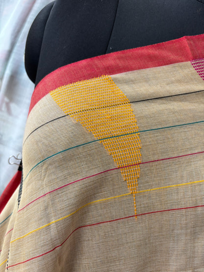 BEIGE JAMDANI SAREE