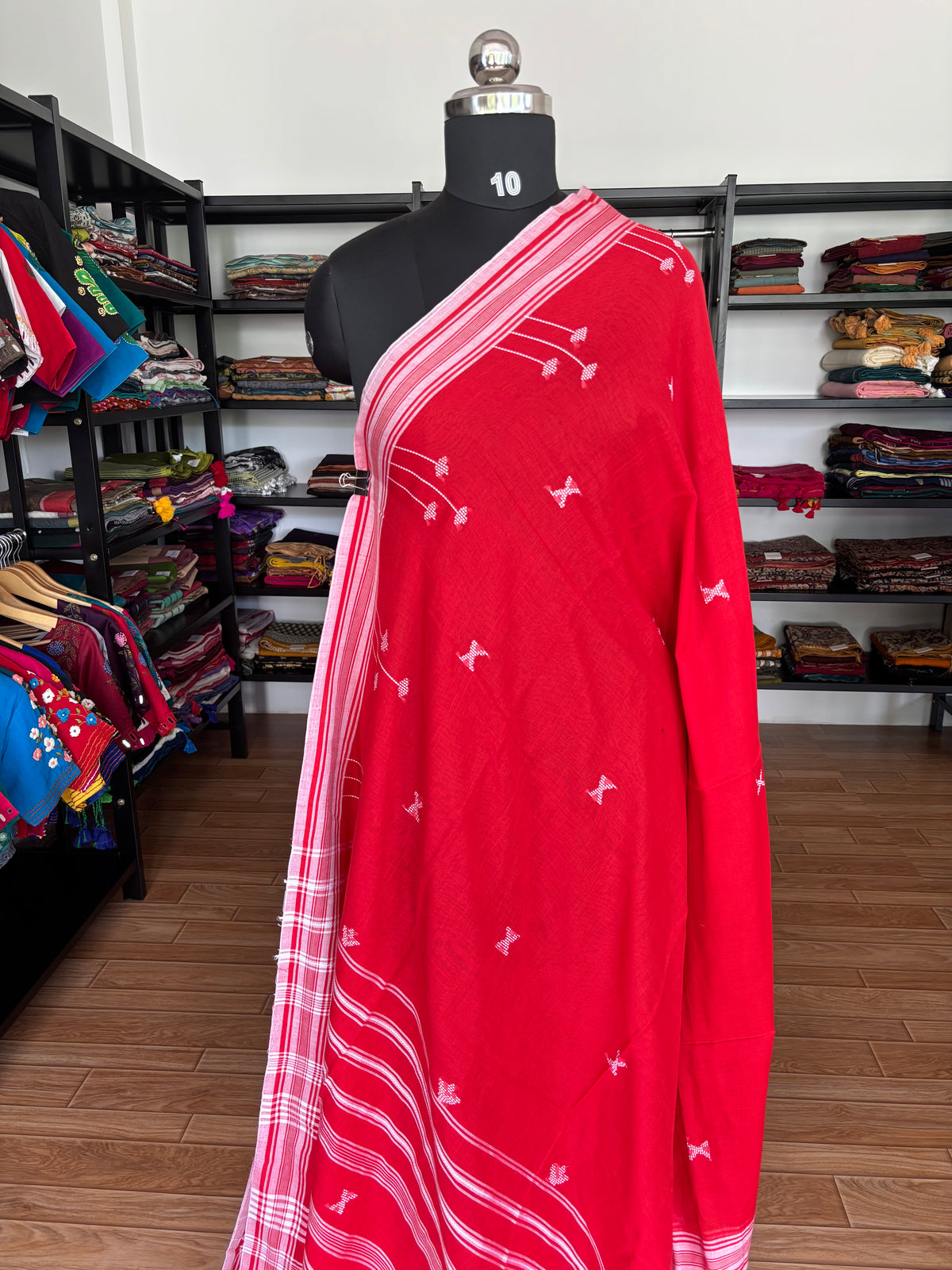 RED BHUJODI SAREE