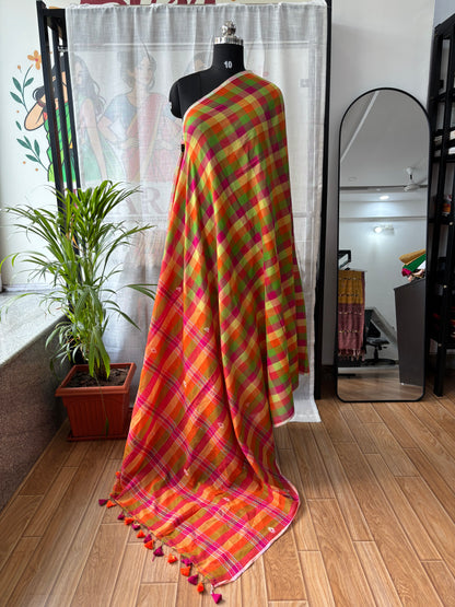 ORANGE INSPIRED BHUJODI SAREE