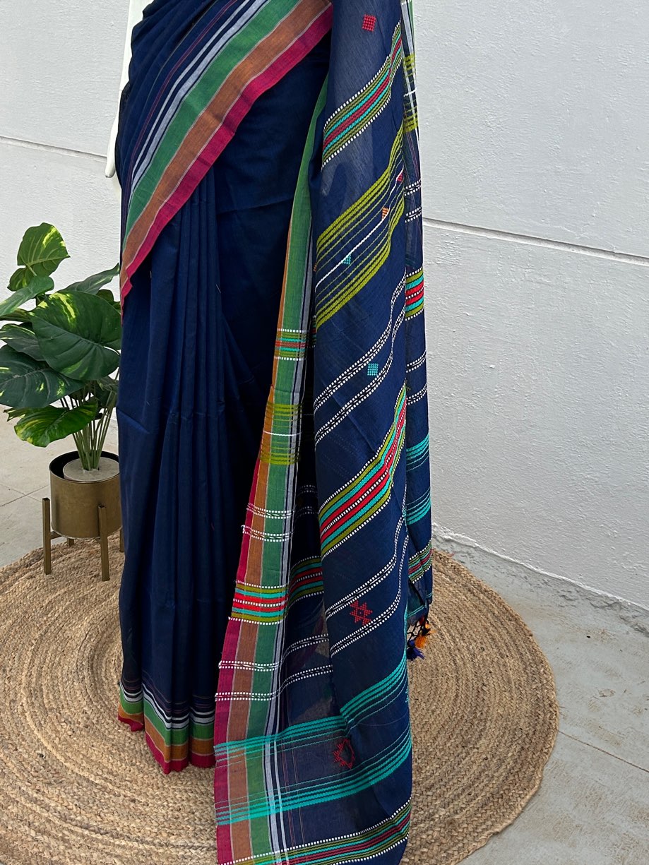 BLUE MERCERIZED COTTON BHUJODI