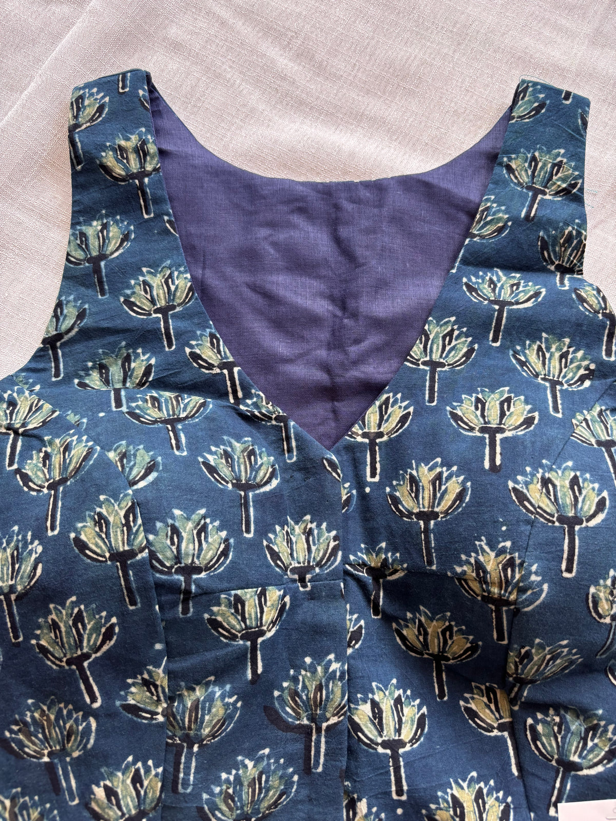 BLUE COTTON BLOUSE