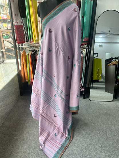 PINK DHANIAKHALI SAREE