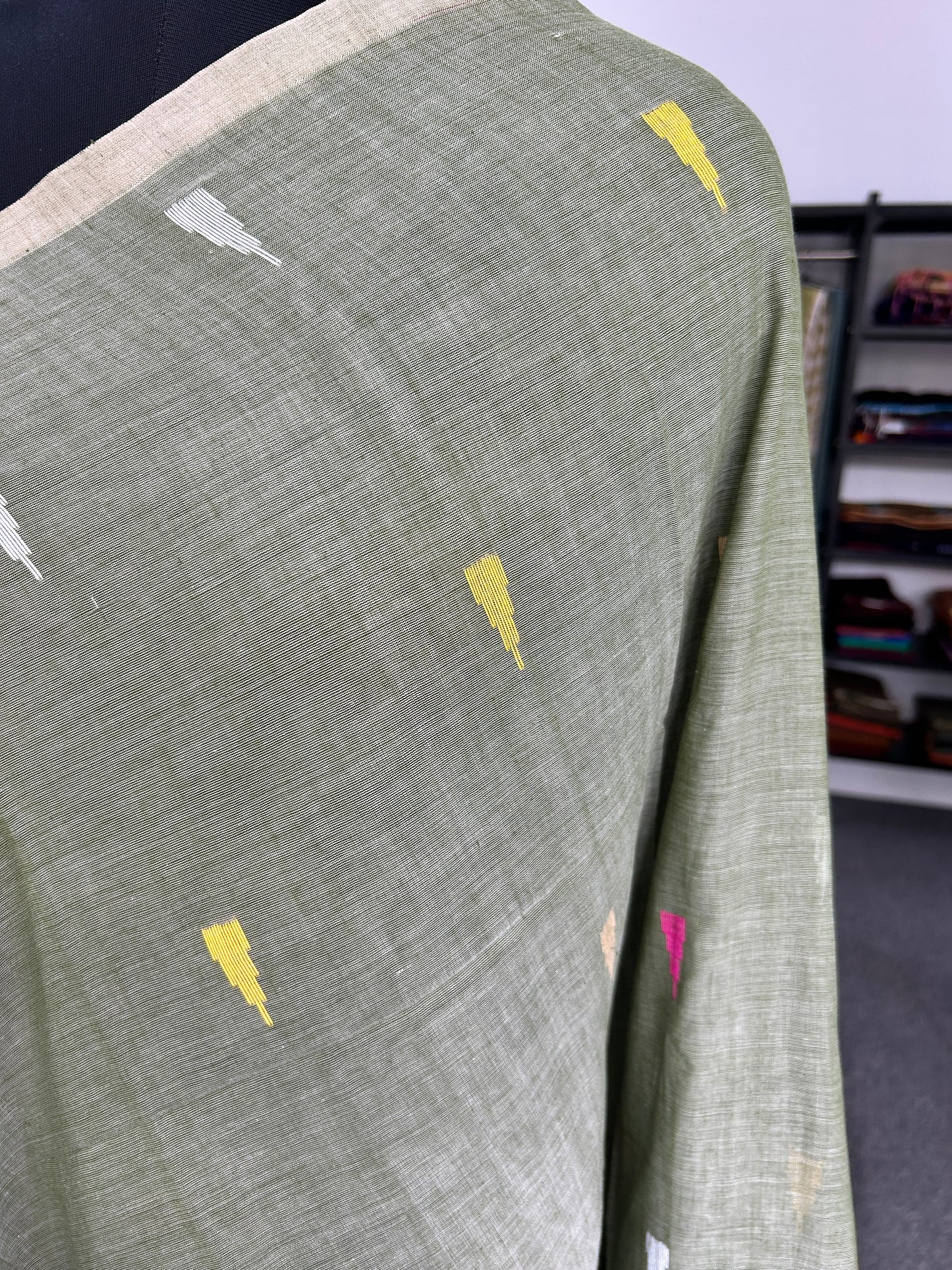 GREEN JAMDANI SAREE