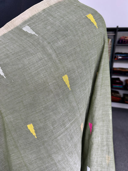 GREEN JAMDANI SAREE