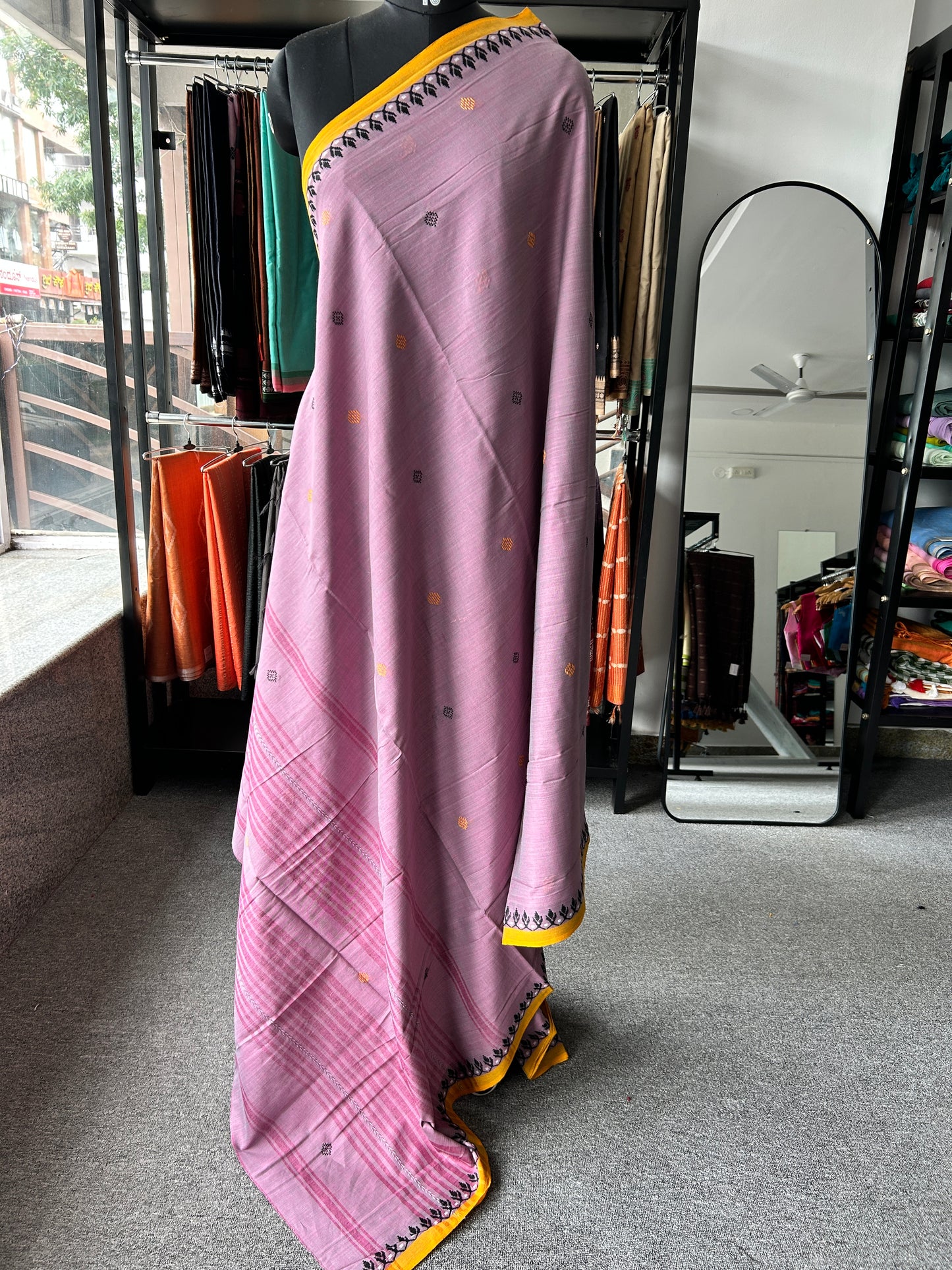 PINK DHANIAKHALI SAREE